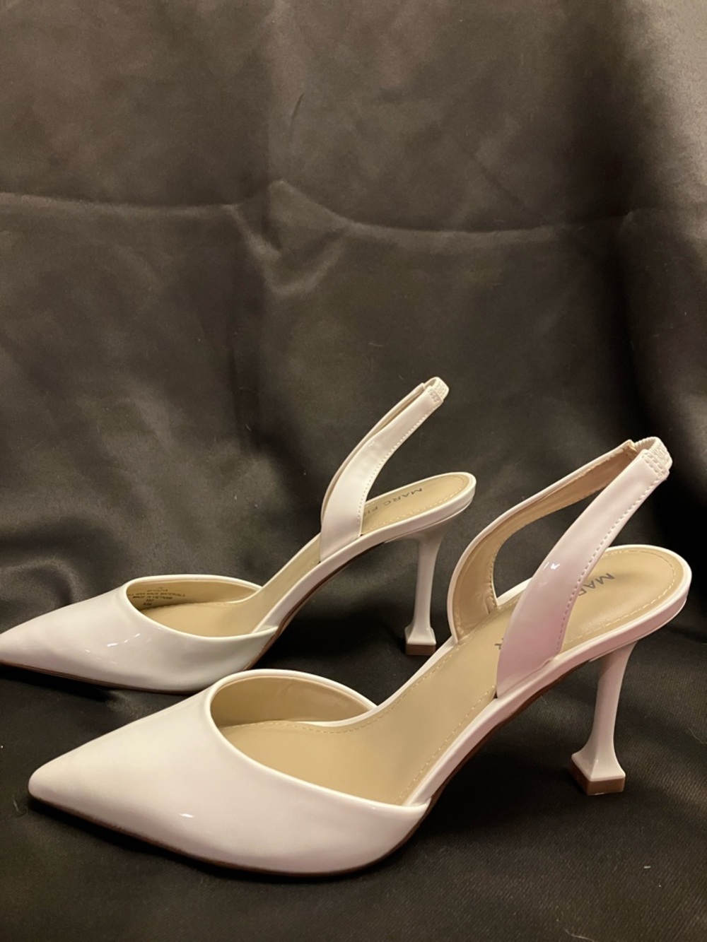 Marc Fisher Hadya Slingback Pump, White, 7M, White - Picture 8 of 15
